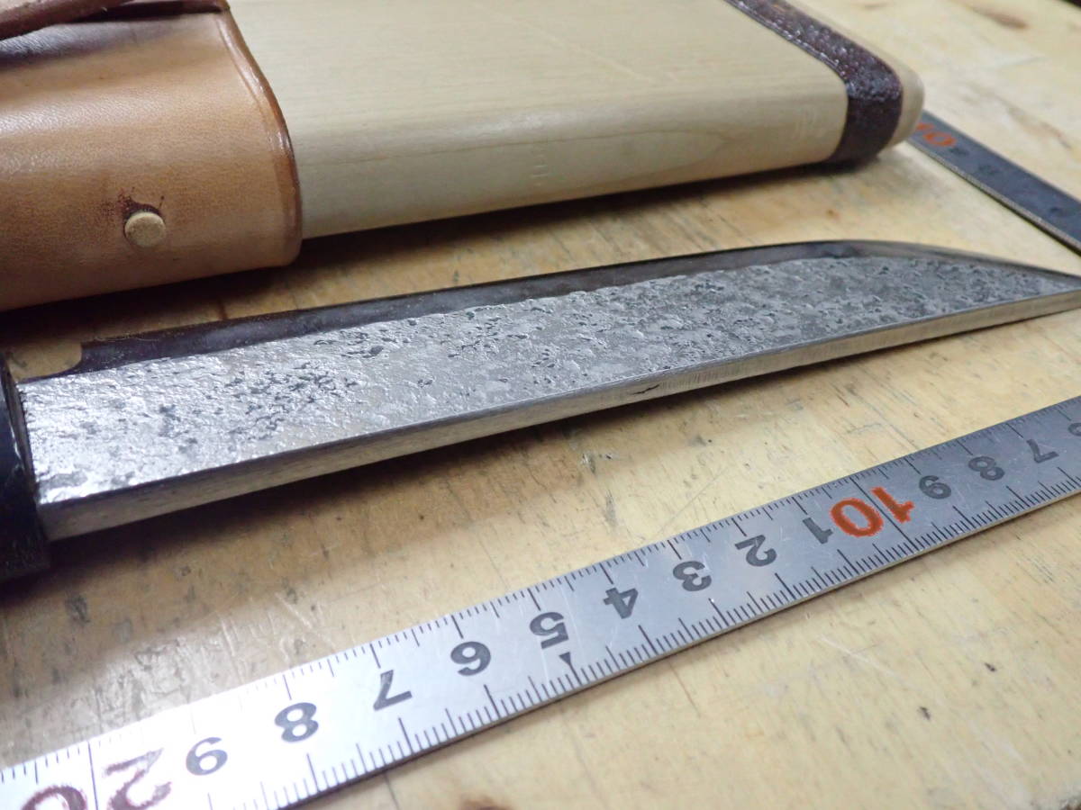 [F18A] Tokyo. .. магазин удар режущий инструмент .. произведение мачете цуригината японский стиль нож ножны нож лезвие толщина. примерно 5mm. -слойный толщина чувство есть.