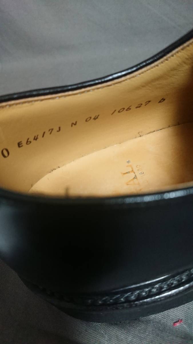 リーガル　27㎝EEE　JN04-106　外羽根式Uチップシューズ　ブラック　ビジネス　冠婚葬祭　高級本格靴【REGAL】_画像9
