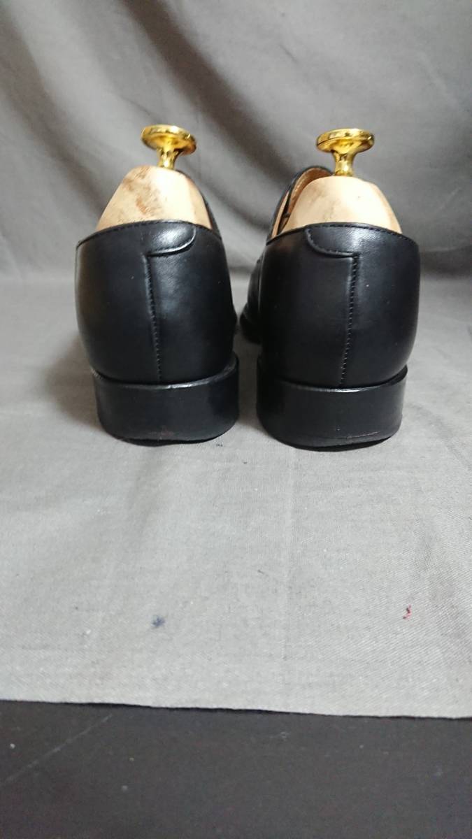 シェトランドフォックス サイズ5.5 約23.5㎝ 100F 内羽根式ストレートチップ ブラック ビジネス 高級本格靴【SHETLANDFOX】の画像4