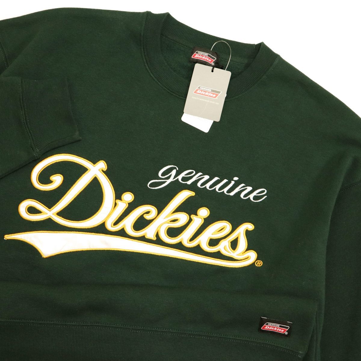 ★ディッキーズ Dickies 定番 新品 メンズ 保温 暖かい 裏フリース 長袖 スウェット トレーナー Lサイズ[24782505-40-L]一 二 弐★QWER★_画像2