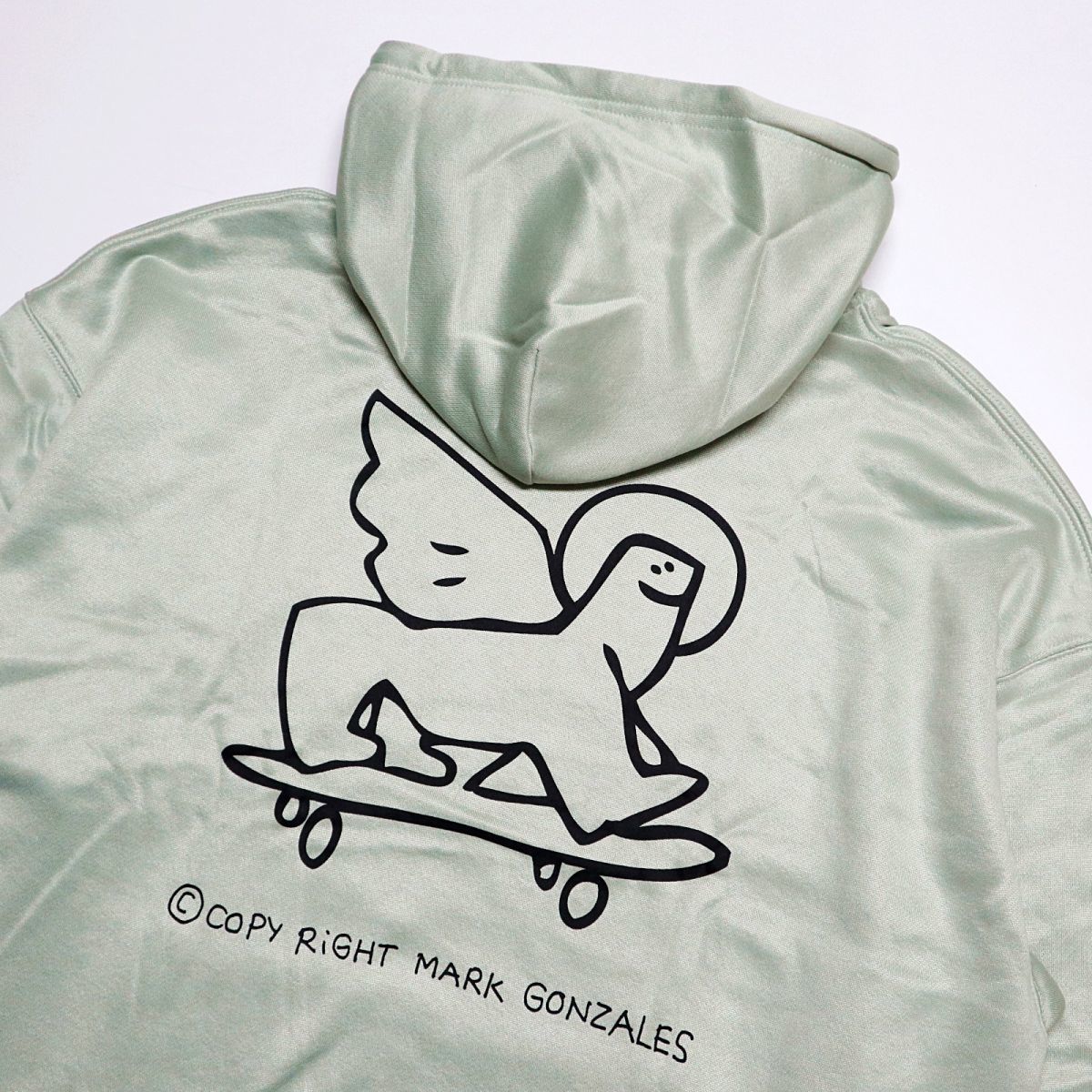 ★マークゴンザレス Mark Gonzales 新品 メンズ 裏起毛 スウェット プルオーバー パーカー ジャケット [PA434GRN51N-M]一 三 壱★QWER_画像1