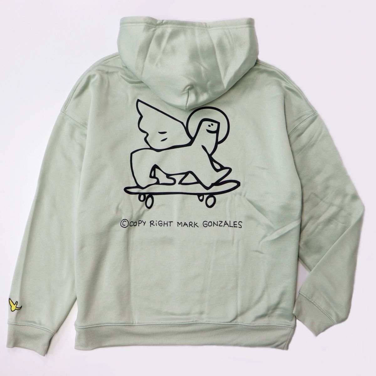 ★マークゴンザレス Mark Gonzales 新品 メンズ 裏起毛 スウェット プルオーバー パーカー ジャケット [PA434GRN51N-M]一 三 壱★QWER_画像2