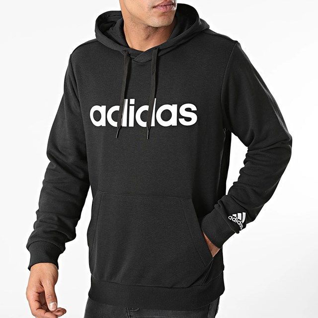 ★アディダス adidas 新品 メンズ カジュアル フレンチテリー 裏毛 スウェット パーカー ジャケット 黒 Lサイズ [GK9064-L] 二 弐★QWER★_画像1