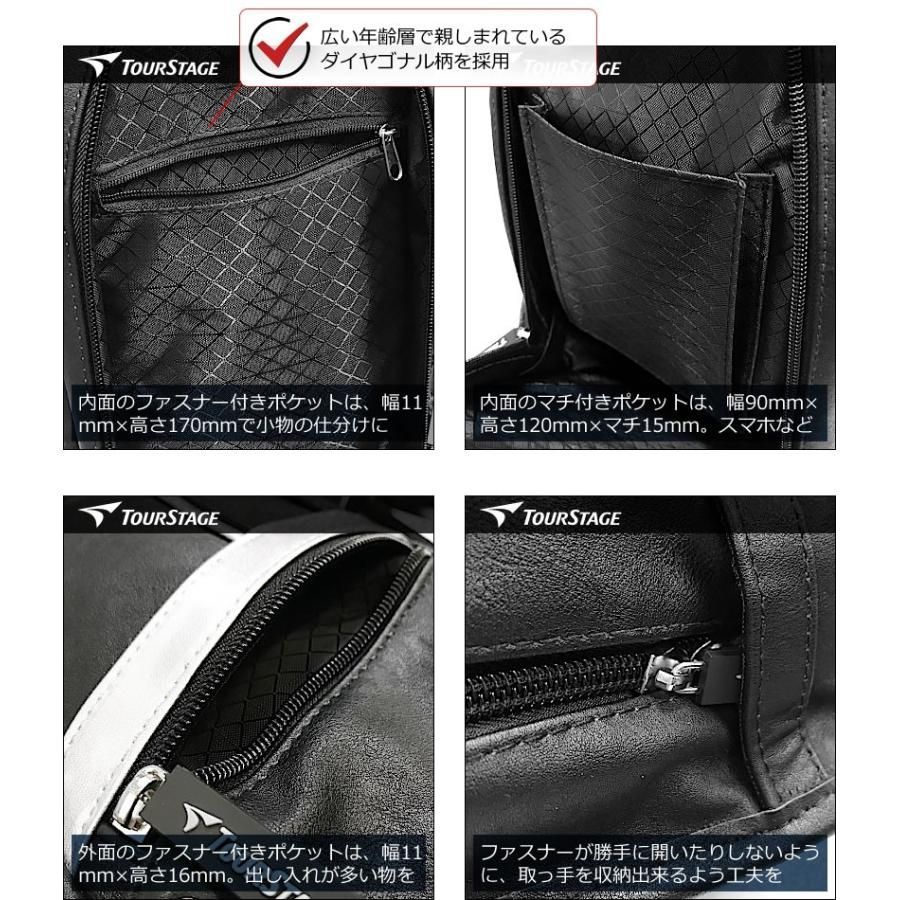 ★ツアーステージ ゴルフ TOUR STAGE GOLF 新品 斜め掛け ボディバッグ ショルダーバッグ BAG 鞄 かばん 黒 [TSBDB0418BLK1N]一 六★QWER_画像4