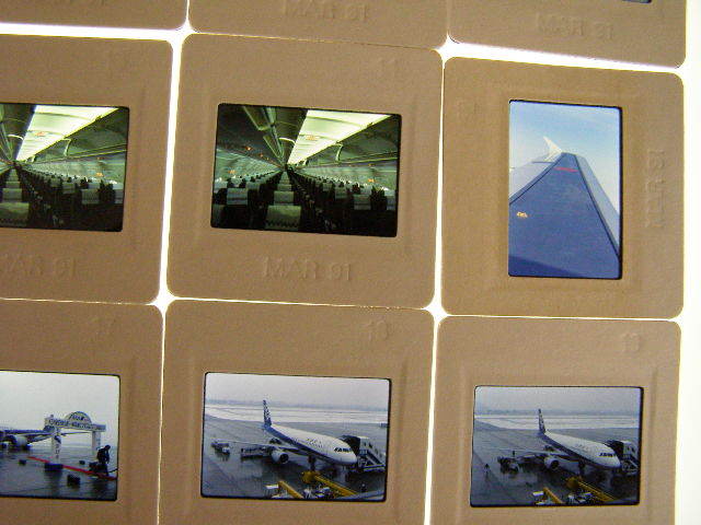 (1f312)227 写真 古写真 飛行機 旅客機 ANA エアバス A320 就航 羽田-山形 1991.3.16 フィルム ポジ まとめて 34コマ リバーサル スライド_画像5