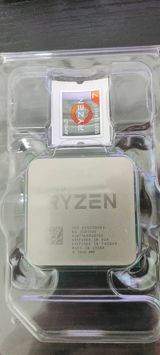 AMD Ryzen 5800X 8C16T Socket AM4 CPU 動作確認済_画像1