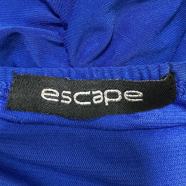 1円 ドレス escape ロングドレス 青 カラードレス キャバドレ 発表会 イベント　中古８５０４_画像8