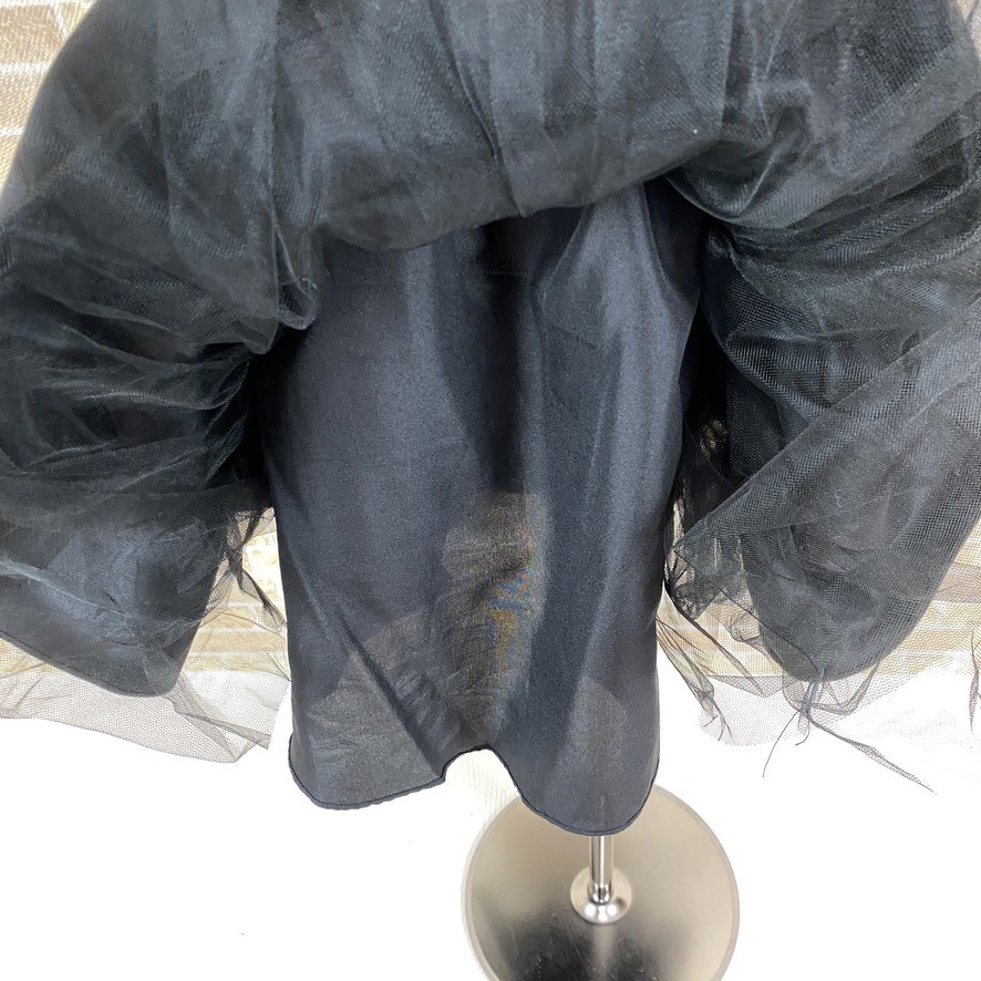 1円 ドレス Dress mode ミニドレス XL 大きめサイズ 黒光沢 カラードレス キャバドレ 発表会 イベント　中古８８９５_画像8