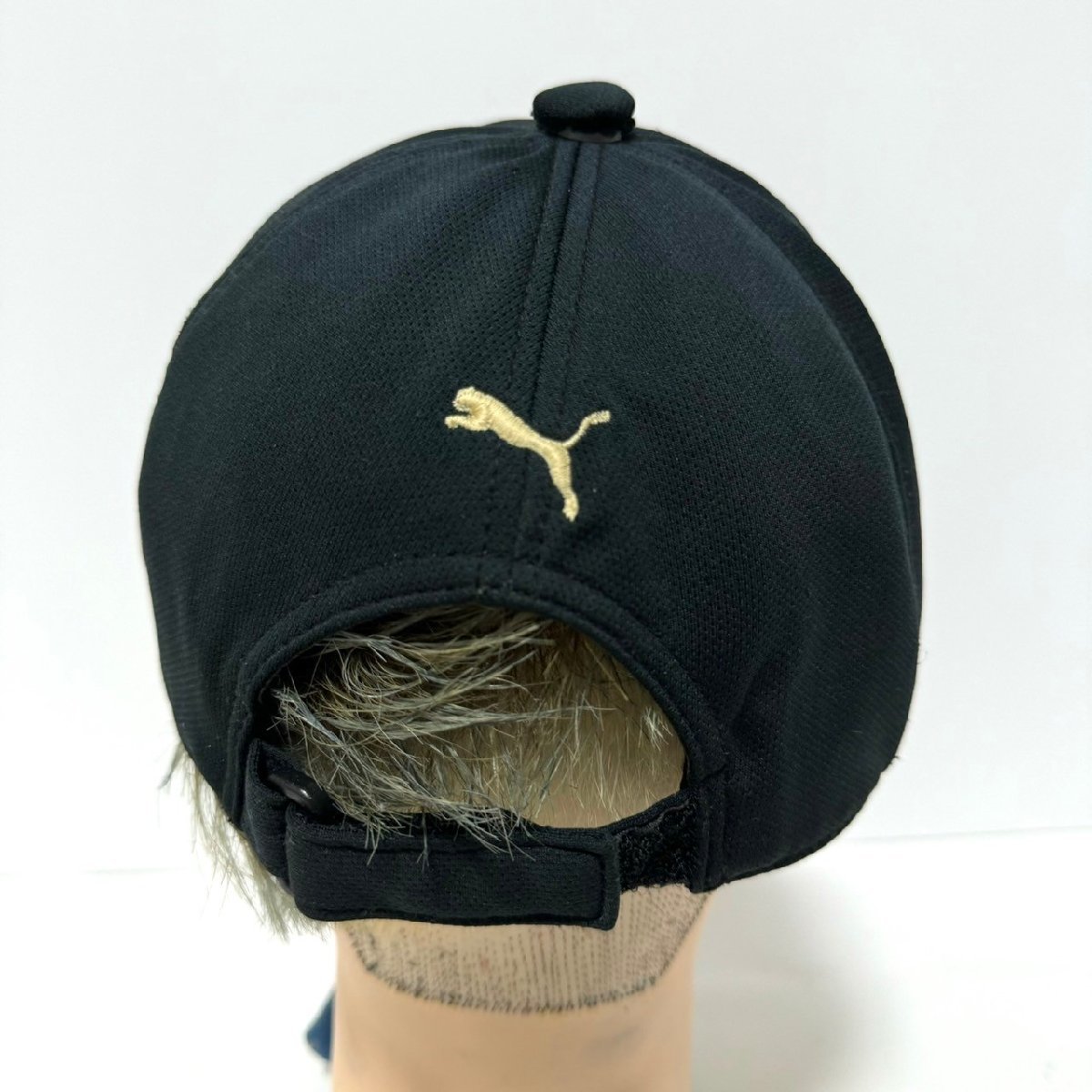 (^w^)b PUMA プーマ キャップ 帽子 6パネル ロゴ 刺繍 ベルクロベルト ゴルフ ランニング シンプル スポーティー 万能 ブラック C0710EE_画像5