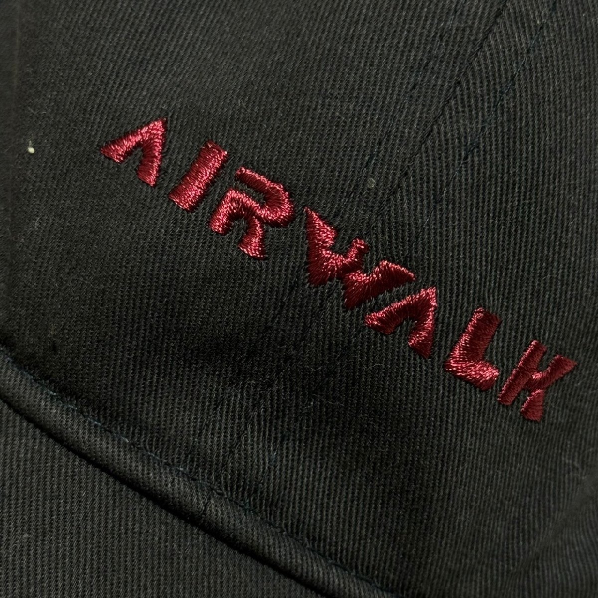 (^w^)b AIR WALK エアウォーク キャップ 帽子 ロゴ 刺繍 アイレット 通気性 ベルクロ ベルト 調節可能 万能 ネイビー 57～59㎝C0733EE_画像8