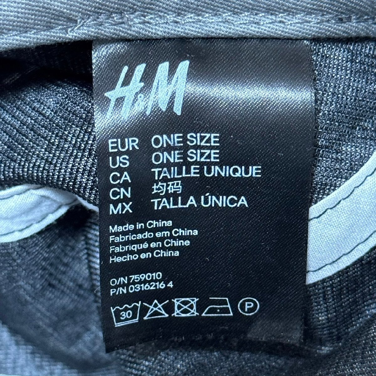 (^w^)b не использовался товар H&M H and M общий рисунок Work колпак шляпа уличный регулировщик имеется ремешок ремень чёрный ONE SIZE C0827EE