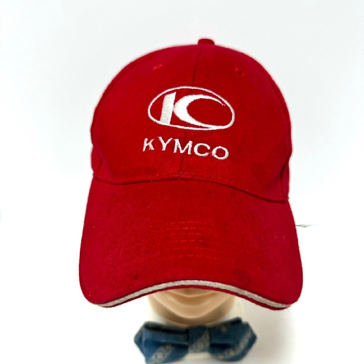 (^w^)b KYMCO キムコ キャップ 帽子 企業 ロゴ 刺繍 オートバイ バイク 台湾 ナンバーワン ブランド ベルクロベルト レッド C0804EEの画像4