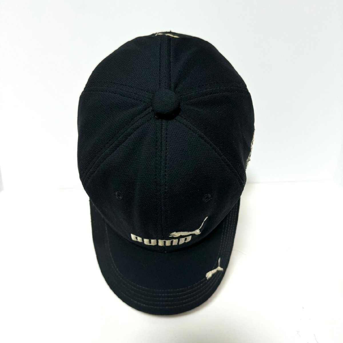 (^w^)b PUMA プーマ キャップ 帽子 6パネル ロゴ 刺繍 ベルクロベルト ゴルフ ランニング シンプル スポーティー 万能 ブラック C0710EE_画像6