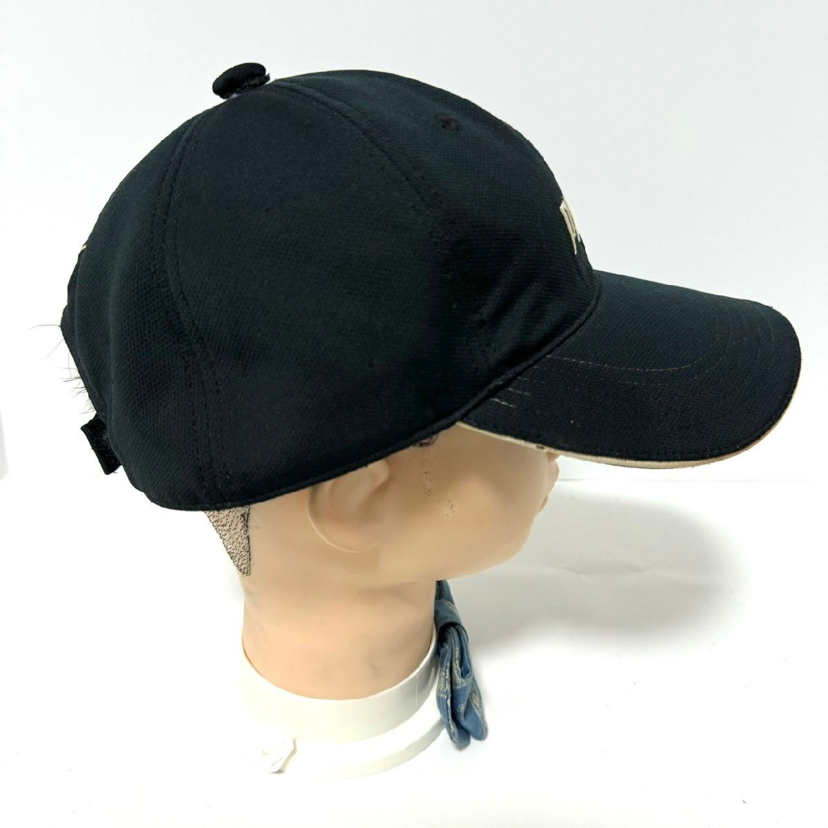 (^w^)b PUMA プーマ キャップ 帽子 6パネル ロゴ 刺繍 ベルクロベルト ゴルフ ランニング シンプル スポーティー 万能 ブラック C0710EE_画像3