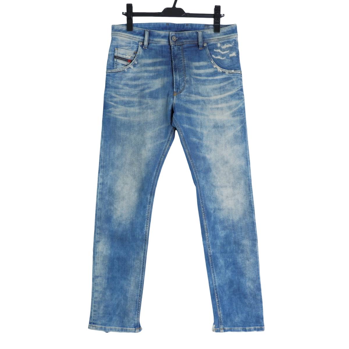 ◆良品 イタリア製◆ DIESEL ディーゼル ジョグジーンズ KROOLEY-T 087AC ダメージ加工 スウェット デニム パンツ メンズ 30　 2153L1