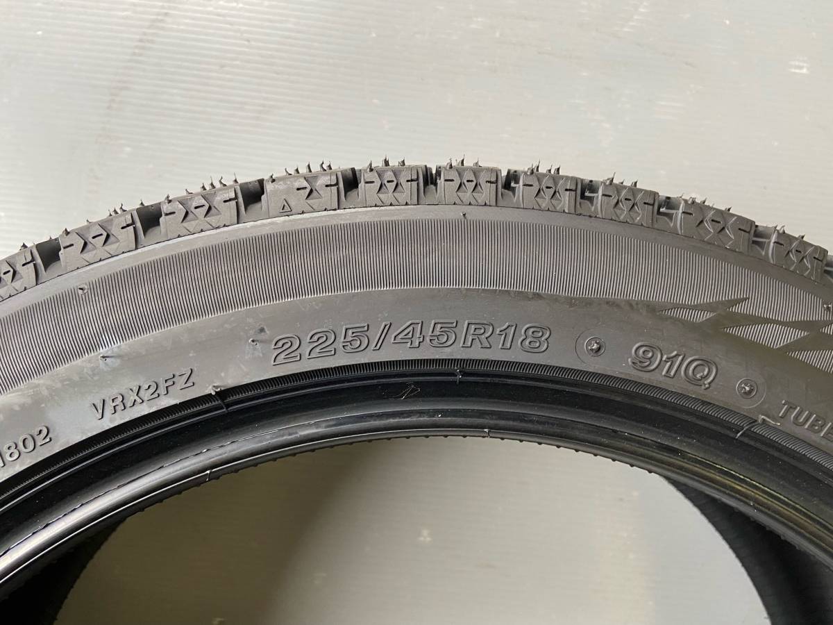 ■225/45R18 91Q■VRX2 2022年製■ブリザック VRX2 スタッドレスタイヤ 4本セット ブリヂストン BLIZZAK 新品未使用 225 45 18_画像8