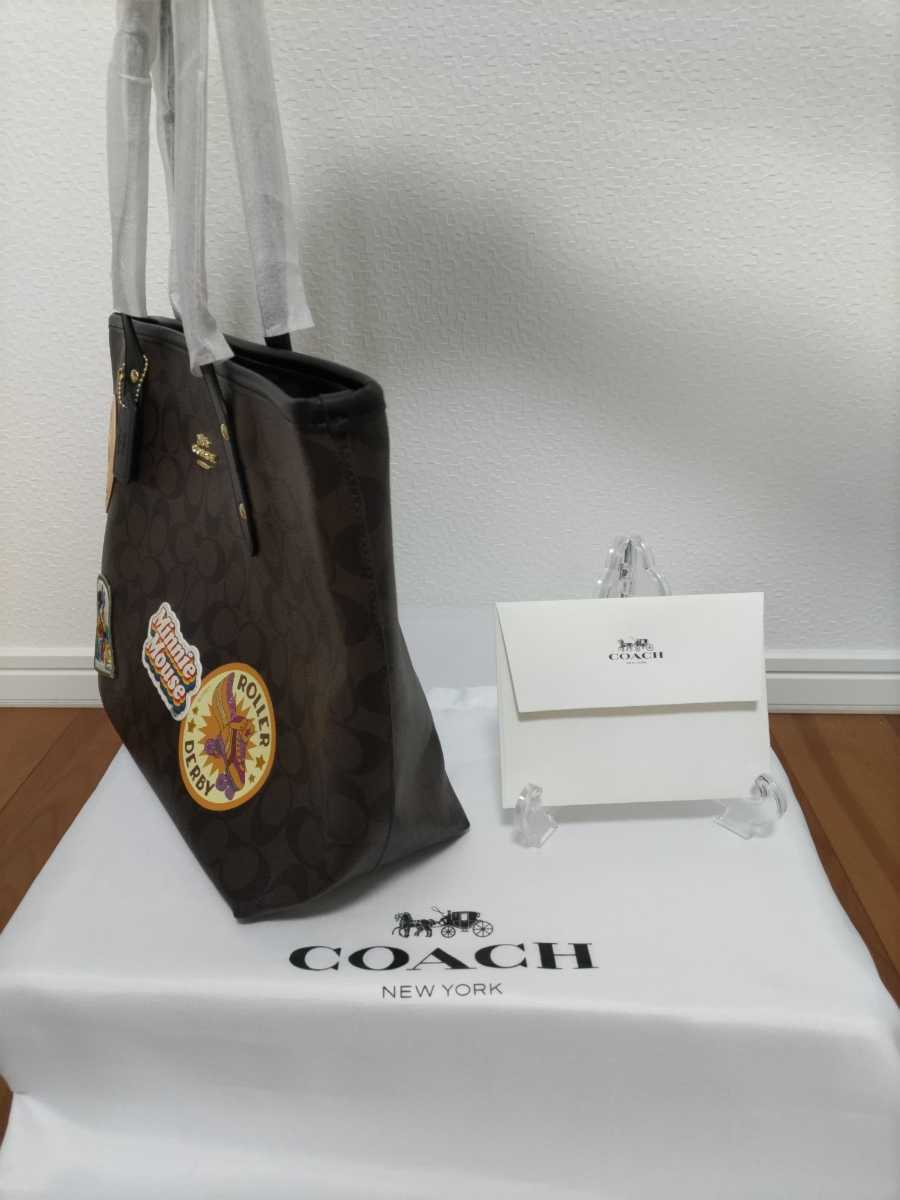 COACH コーチ ディズニー シグネチャー トートバッグ ブラウン ミッキー