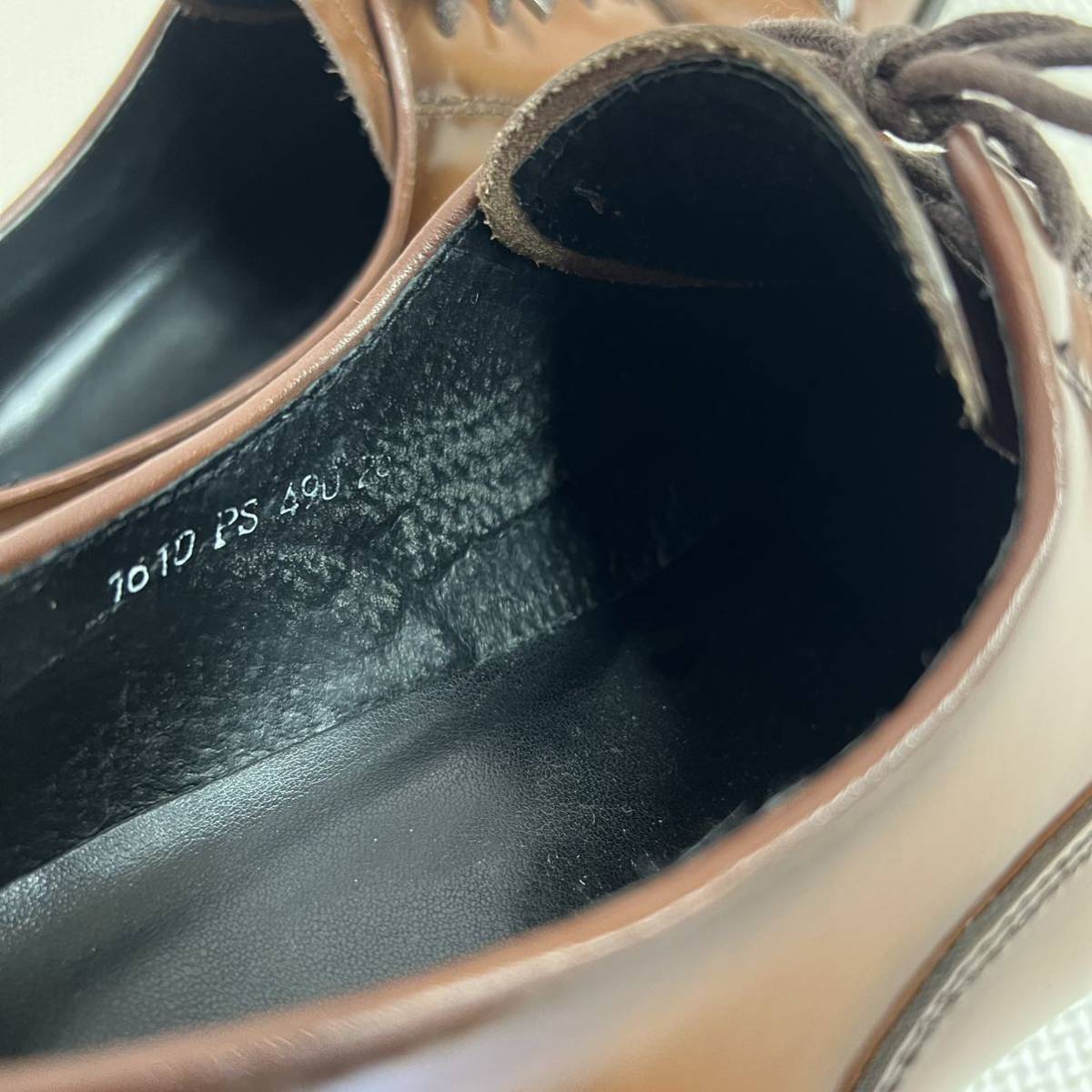 P.S.FA 26.0cm ストレートチップ パーフェクトスーツファクトリー メンズ 茶 ブラウン ビジネスシューズ　通勤 紳士靴 革靴　内羽根_画像4