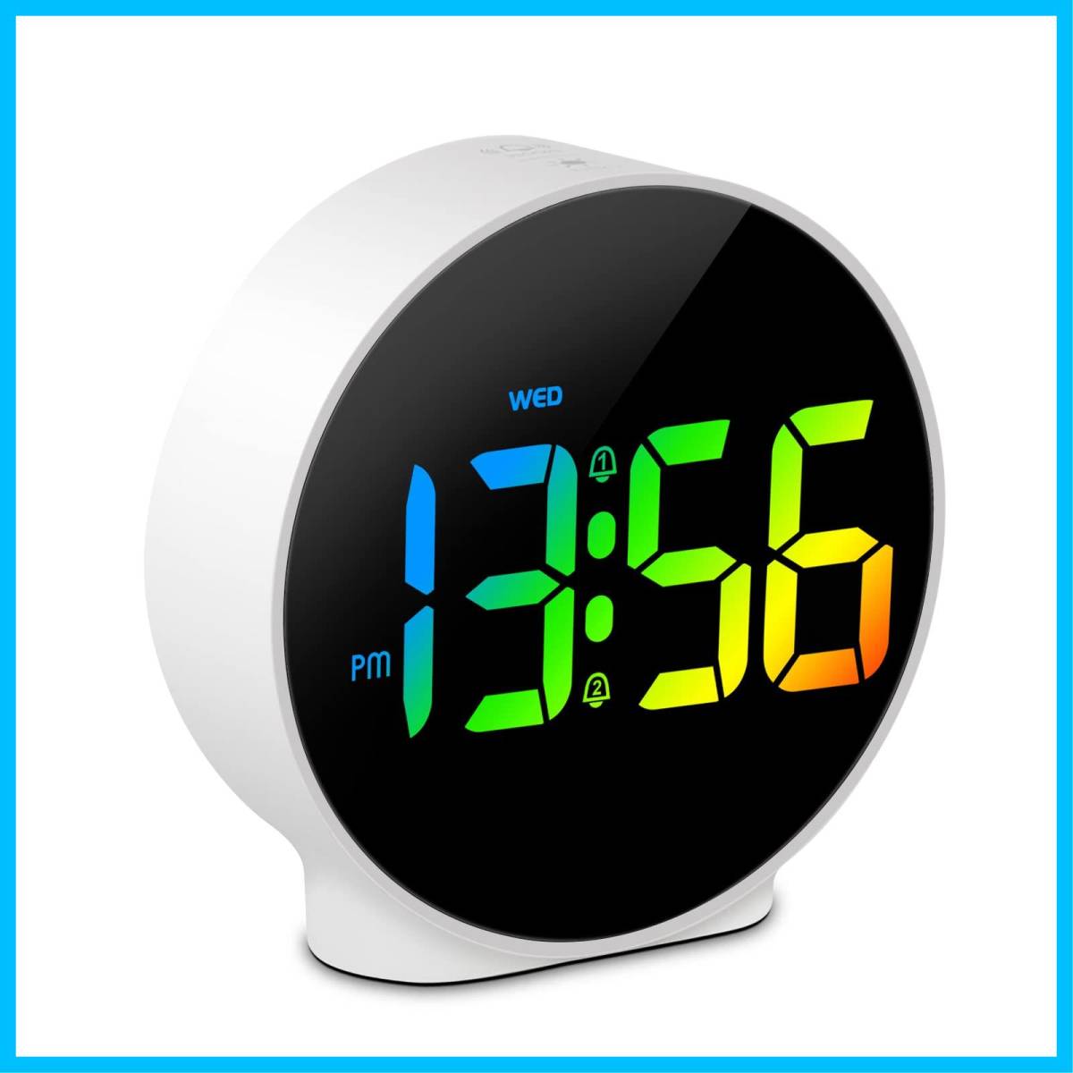 【在庫処分】Deeyaple LED デジタル目覚まし時計 小型卓上時計 デュアル アラーム スヌーズ 調光可能 アラーム 曜日セ_画像1