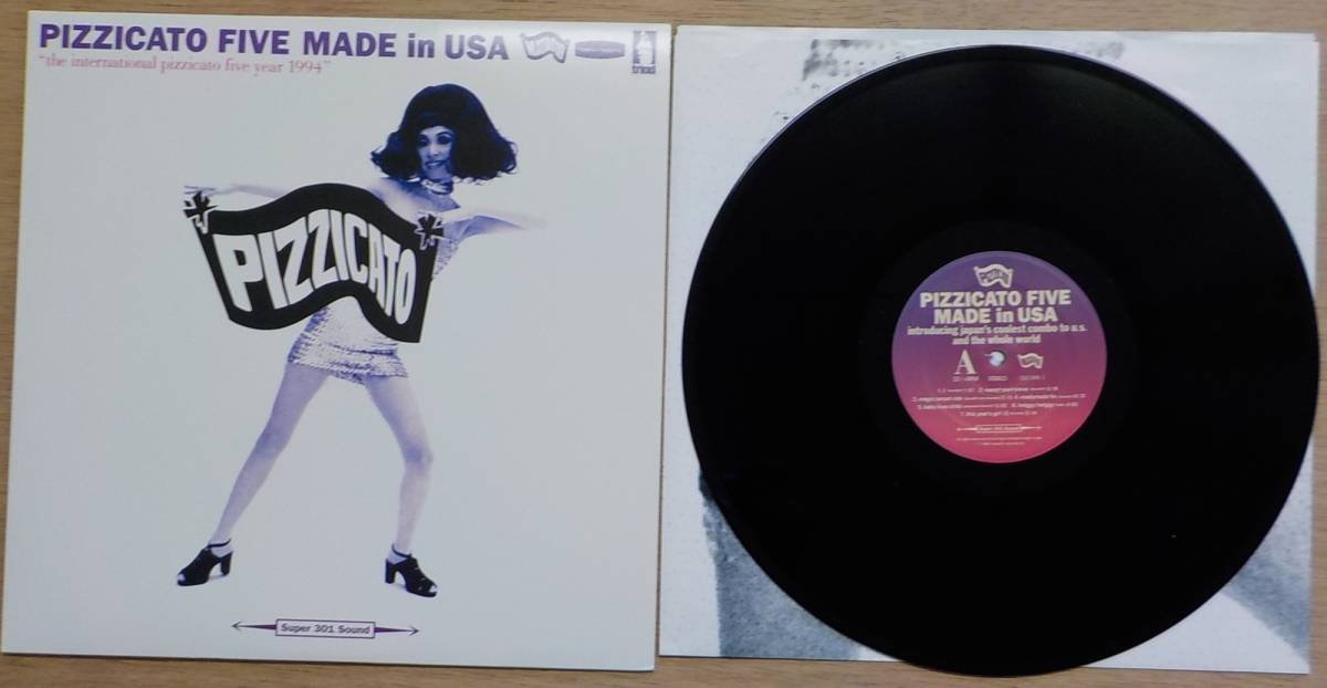 【中古LPレコード】ピチカート・ファイヴ:PIZZICATO FIVE MADE in USA【ole-099-1】＊アメリカ盤＊メッセージ入りチラシ_画像1