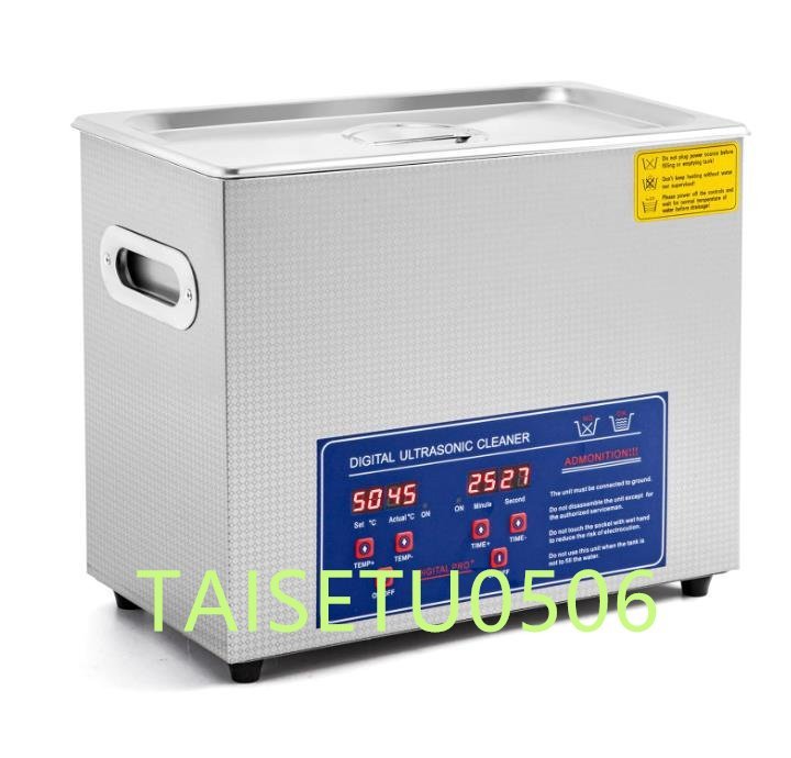 超音波洗浄機 デジタル 強力 20-80℃ 0-30min 小型超音波クリーナー タイマー設定可能 6L/ 40KHzステンレス鋼 卓上型 家庭業務両用