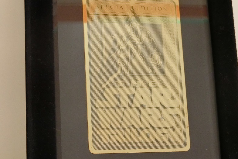  Звездные войны [Y22 десять тысяч иен ^]Star Wars Trilogy 24k Gold Collectables трилогия 24K Gold карта 1977-1997 LIMITED EDITTION