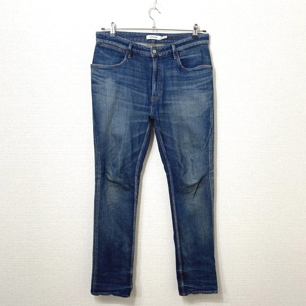 【定価3.3万円】nonnative ノンネイティブ DWELLER 5P JEANS DROPPED FIT C/P 12oz DENIM STRETCH VW DARK 加工 ストレッチデニムパンツ 2_画像1