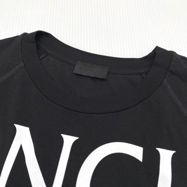 国内正規品 / モンクレール MONCLER ロゴTシャツ L ブラック 黒 半袖 ビッグロゴの画像3