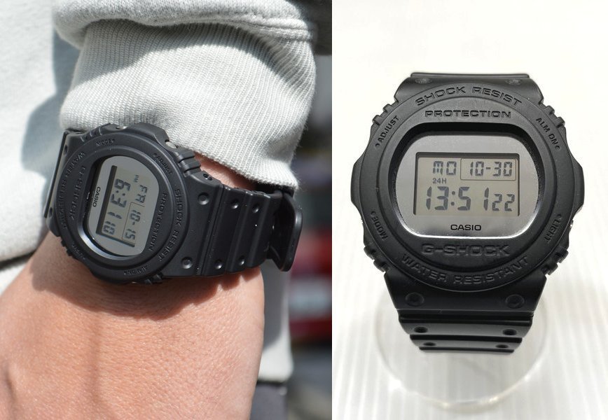 CASIO G-SHOCK DW5700BBMA ブラック 黒 メタリック ミラーフェイス デジタル腕時計 カレンダー 20気圧防水 Gショック カシオ_画像1