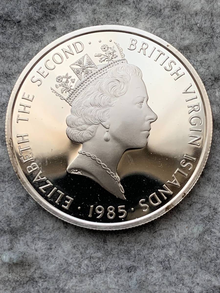 英領バージン諸島　カリブ海の秘宝/黄金の聖体顕示台　1985年　20ドルプルーフ銀貨/解説書付_画像6