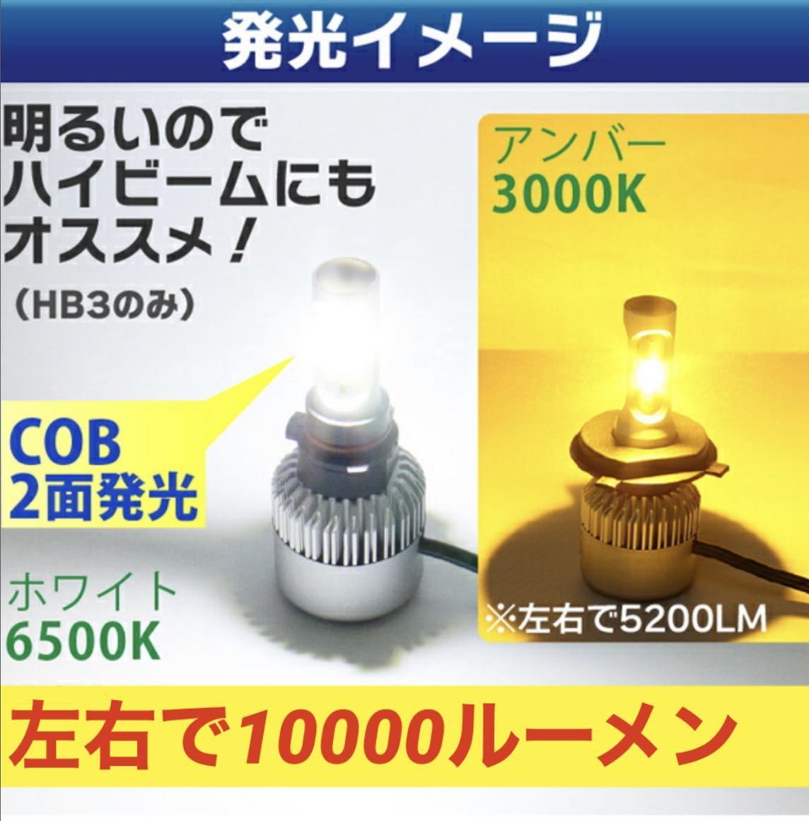 HB3 LEDヘッドライト2個ハイビーム COB製チップで超寿命★今だけ価格”_画像9