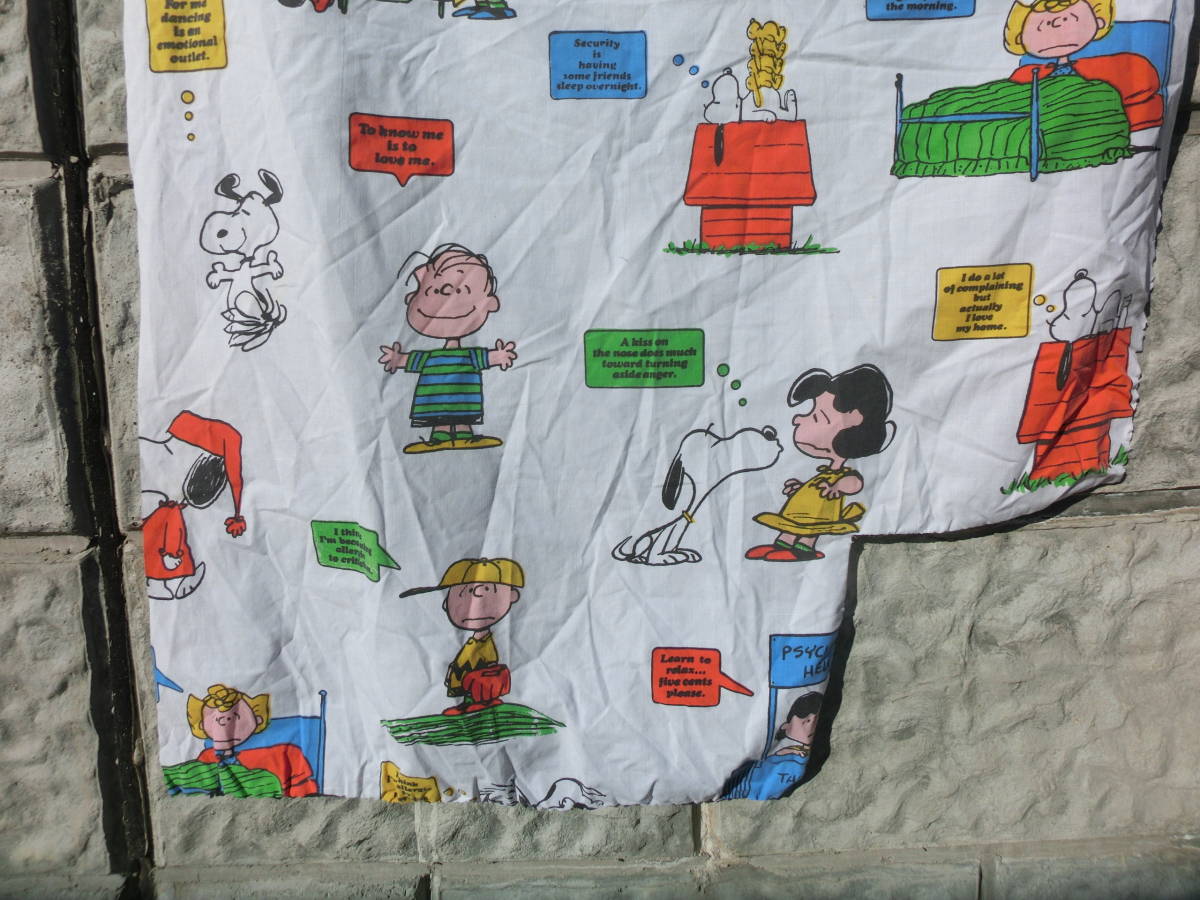  Vintage Snoopy Flat простыня 1/4 размер D