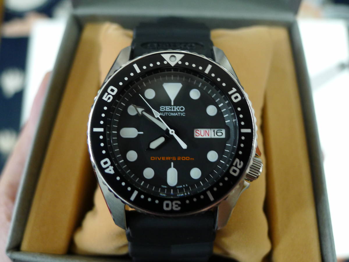 1円スタート　美品　廃盤　入手困難品　セイコー　ブラックボーイ　ボーイズサイズ　SKX013　7S26-0030　フルオリジナル　完動品　ダイバー_画像1