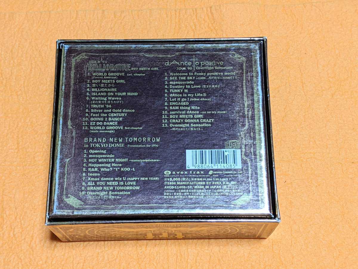 trf『THE LIVE 3』CD3枚組　初回限定生産盤プレミアムゴールドBOX仕様、ブックレット&未使用キーホルダー付き、TRF『LOOP#1999』CD_画像8