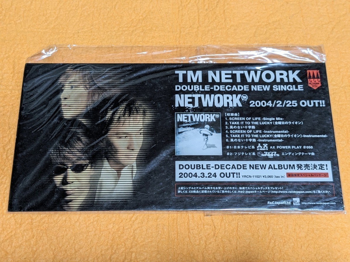 【レア品】TM NETWORK 「SPEEDWAY」「NETWORK」未開封ミニパネル &「CASTLE IN THE CLOUDS」特典ポストカード_画像3