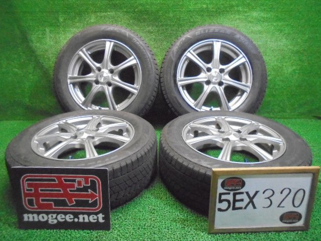 5EX320AB14*) 送料無料 2021～22年 185/60R15 ブリヂストン ブリザックVRX3 スタッドレスタイヤ+15インチアルミホイール4本セット_画像1