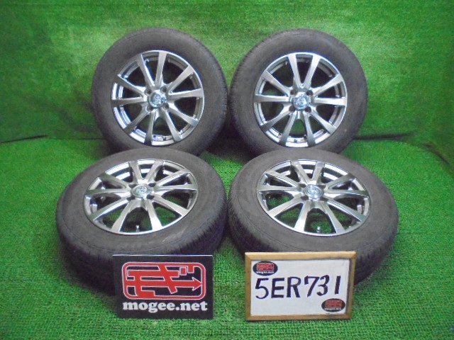 5ER731BD5 ) 送料無料 2021年製 185/65R15 ダンロップ ENASAVE EC204 夏タイヤ+15インチホイール4本セット ティーダ ノート_画像1