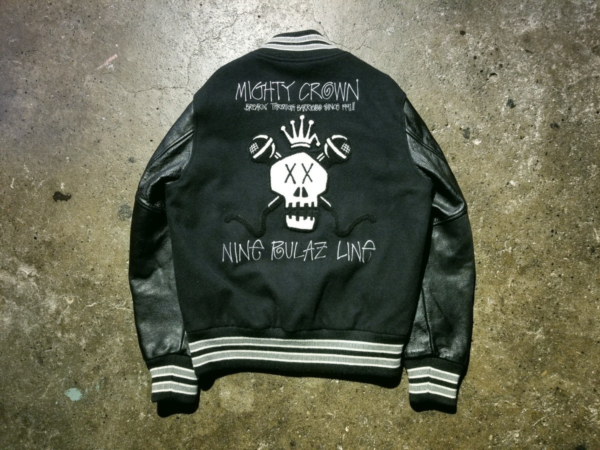 STUSSY ×NINE RULAZ LINE ×MIGHTY CROWN Champion Jacket ステューシー ナインルーラーズ マイティクラウン スタジャン_画像2