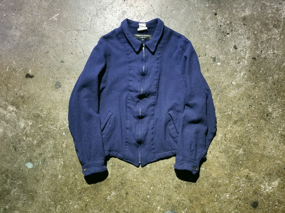 COMME des GARCONS HOMME PLUS 94AW ウール縮絨ジップアップブルゾン 1994AW AD1994 90s コムデギャルソンオムプリュス JONIO着_画像1