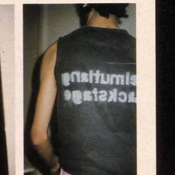 HELMUT LANG 94ss Backstage принт майка 1994ss 90s задний stage Helmut Lang 