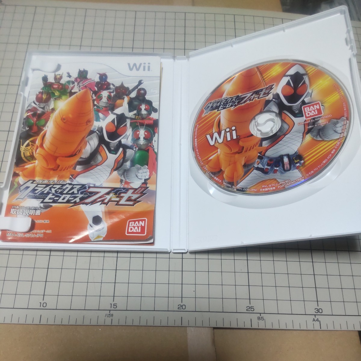 作動未確認 任天堂 Wii ソフト ディスク 仮面ライダー クライマックスヒーローズ フォーゼ_画像3