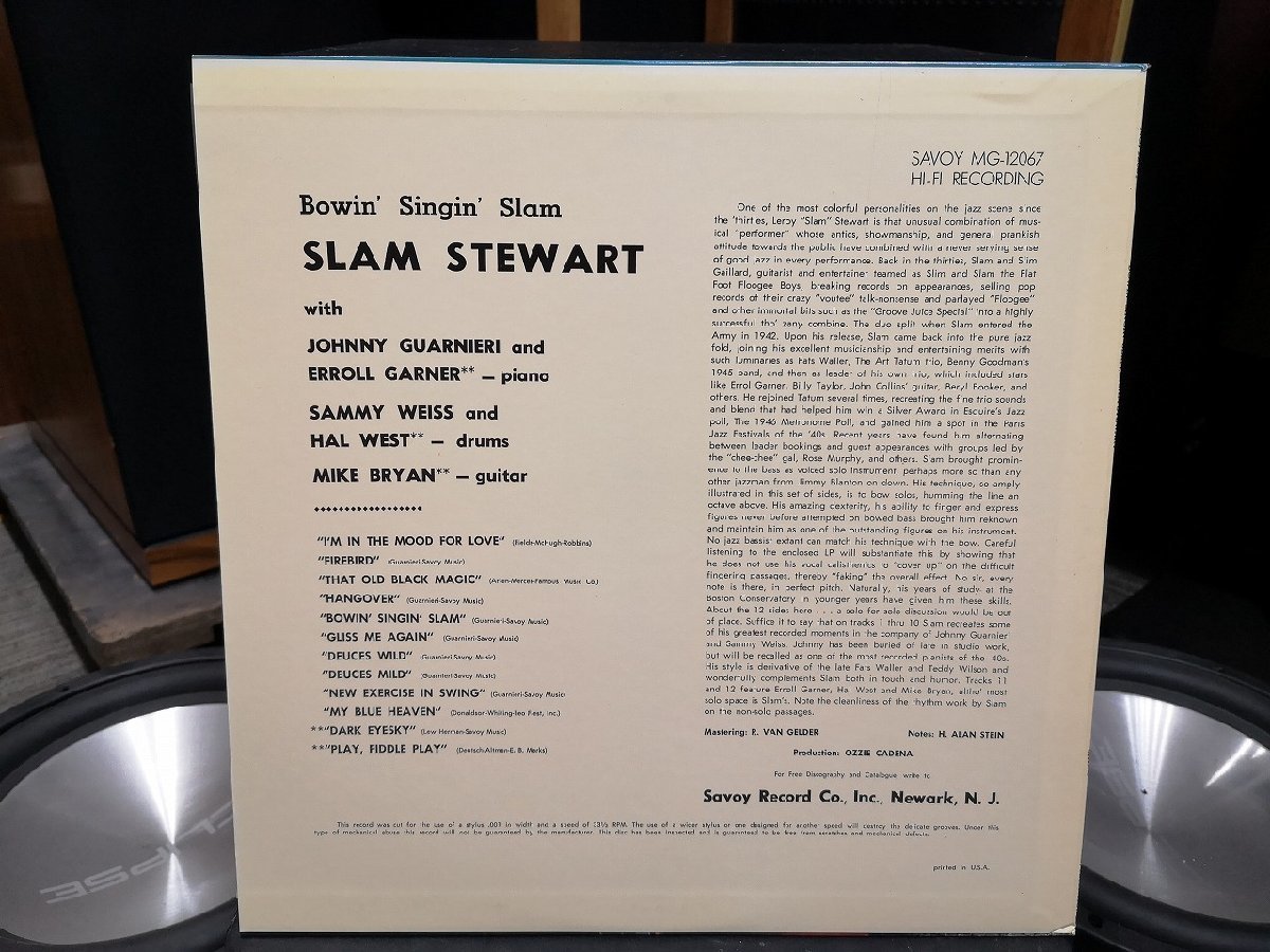 ■レコード 5000円以上で送料無料！ Slam Stewart Bowin' Singin' Slam スラム・スチュアート　ウッドベース/jazz ジャズ L41_画像2