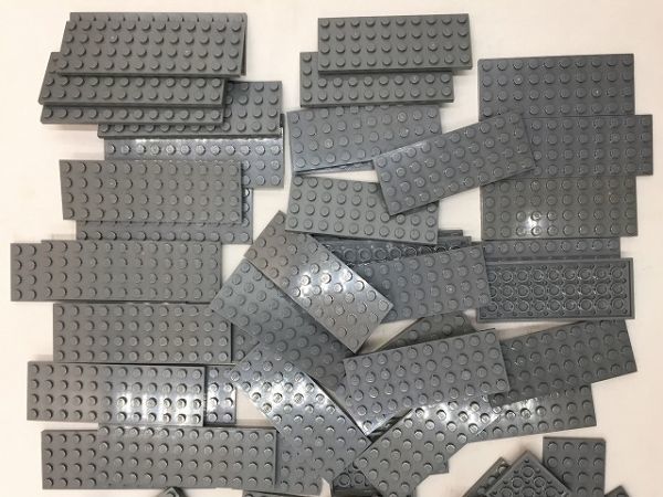 Y-202 Lego роза детали новый . пепел / темно-серый довольно большой plate детали 22 совместно комплект 60 размер 
