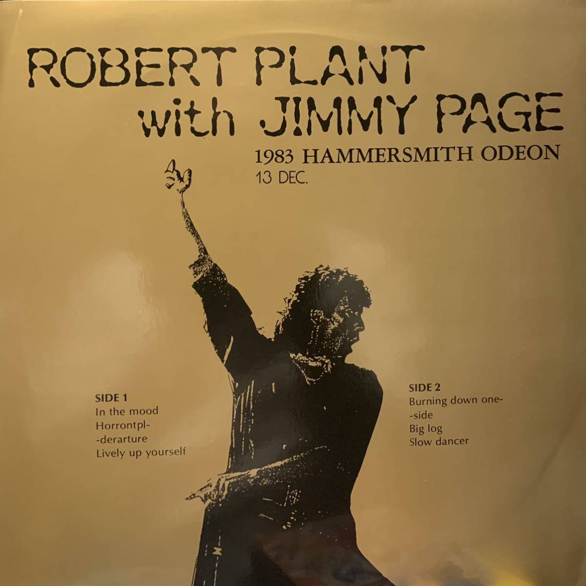 robert plant with jimmy page 1983 hamnersmith odeon(LP)コレクターズレコード_画像2