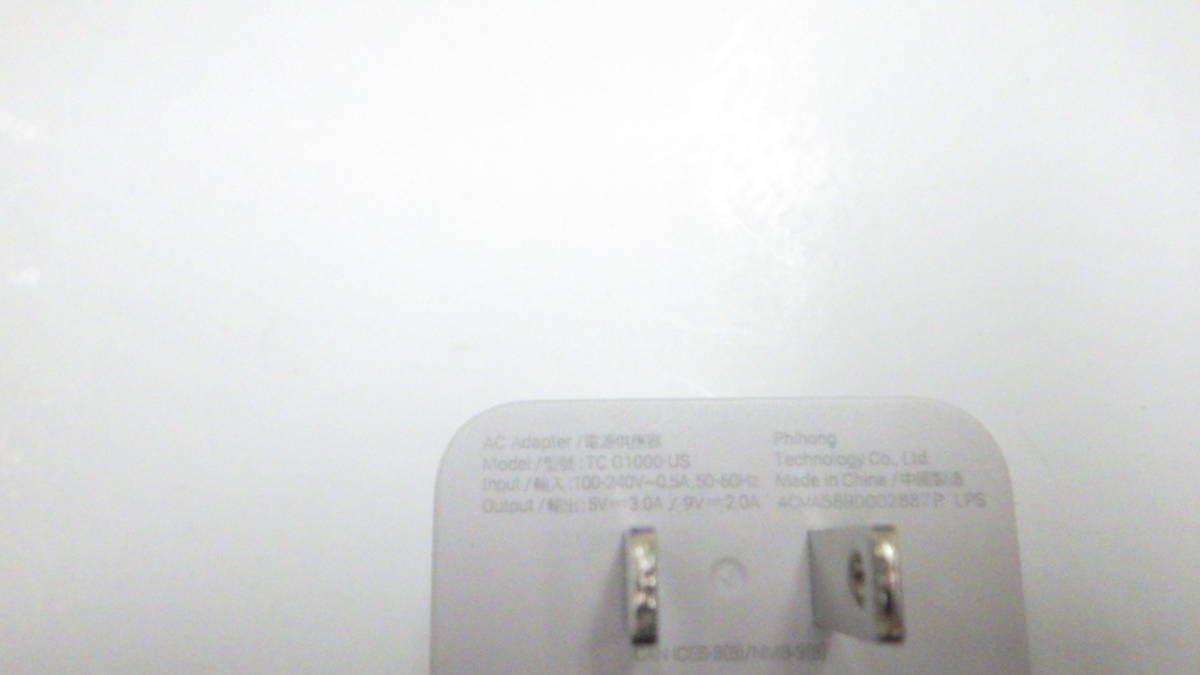 新入荷　USB-C ACアダプタ　TC G1000-US 5V 3A/9V 2A　18W スマホなど用 現状未使用品_画像5