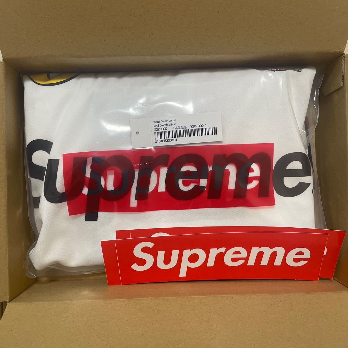 Supreme Hooded Soccer Jersey 白 M 23FW_画像2