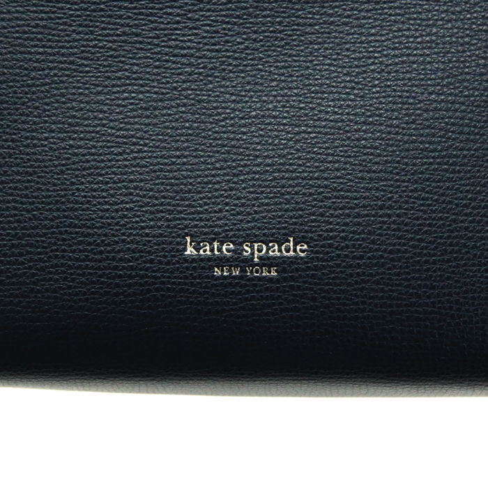 ケイトスペード Kate Spade シドニー ダブルジップ レザー PXRUA269 ショルダーバッグ ネイビー ホワイト ライトブルー 中古 mau29016_画像5