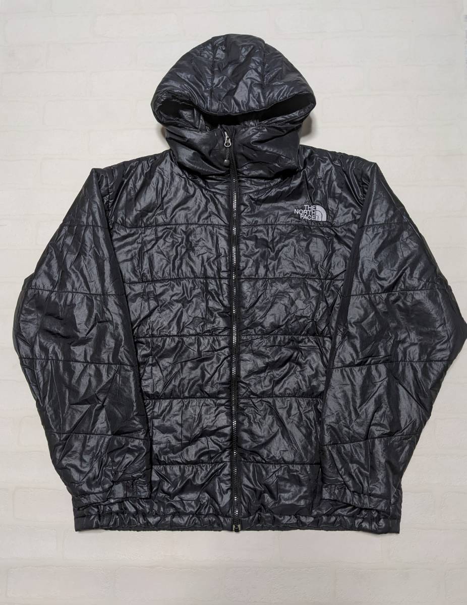 【中古・メンズL】ノースフェイス THE NORTH FACE TNFトランゴジャケット 中綿パーカ 光電子 プリマロフト ブラック 送料520円_画像1