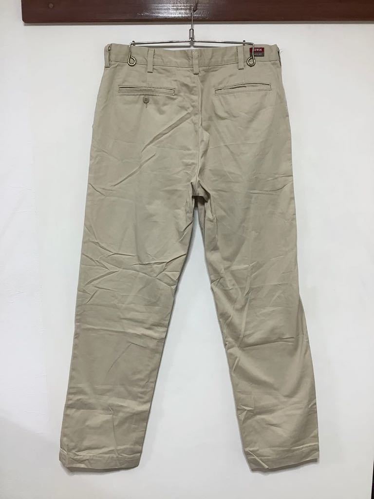 P-1138 EDWIN KHAKIS エドウィンカーキ 56303 チノパン カラーパンツ W33 レギュラーフィット ベージュ_画像2