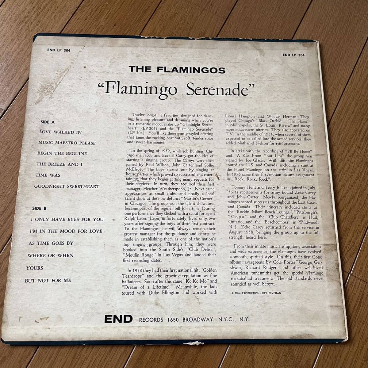 US盤 LP MONO / THE FLAMINGOS/FLAMINGO SERENADE/ フラミンゴス/DOOWOPの画像2